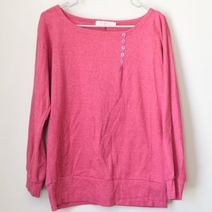 Allegra K Watermelon Lightweight Sweatshirt - L